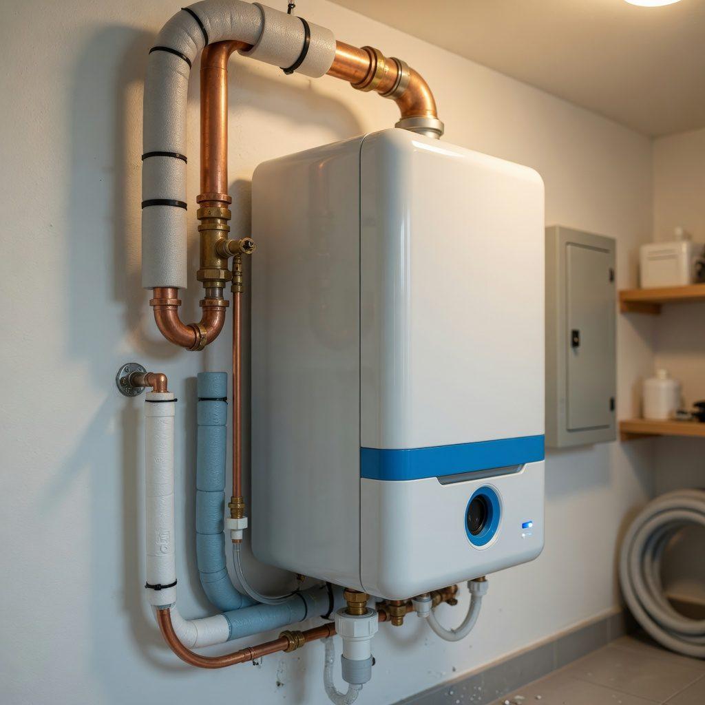 Energieeffizienz-Display, modernisierte Heizungsanlage