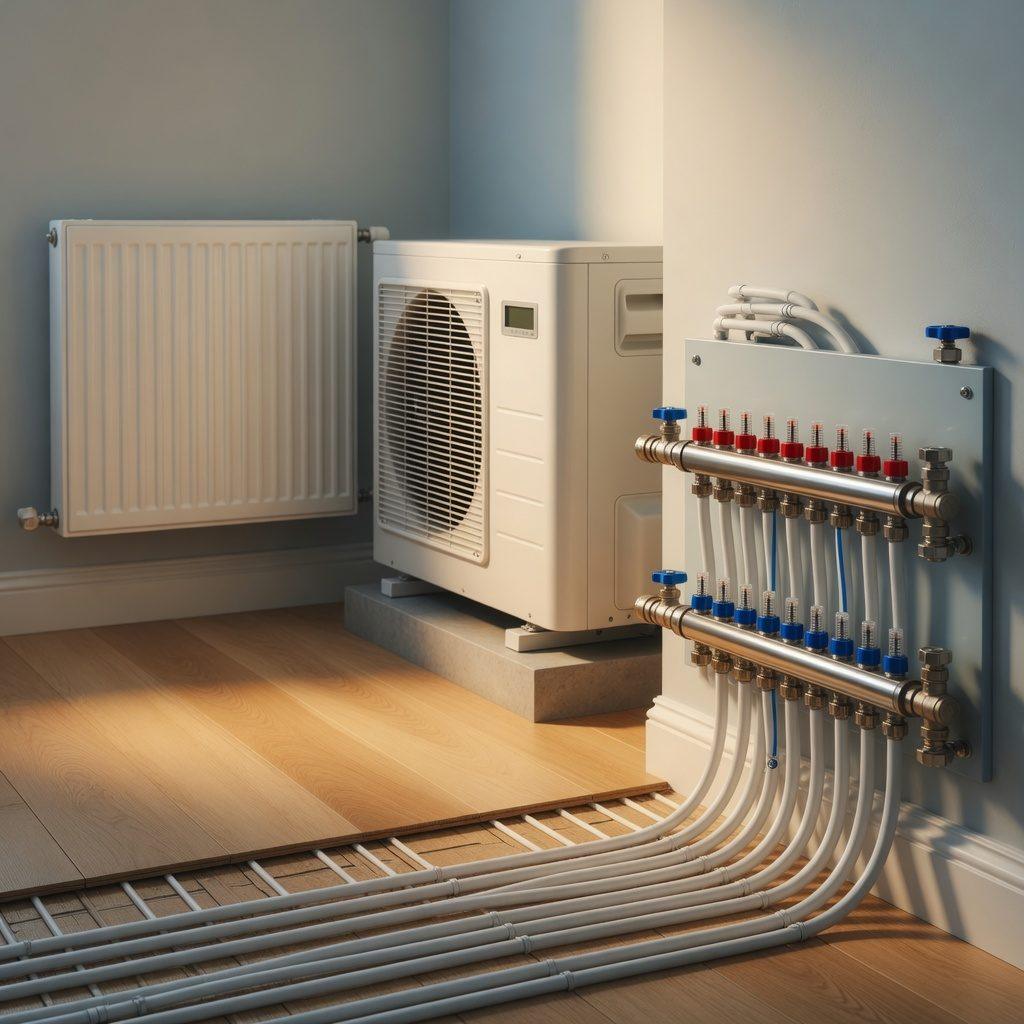 Heizung-Haustechnik: intelligente Steuerung für Wärmepumpe, Heizkörper und Fußbodenheizung